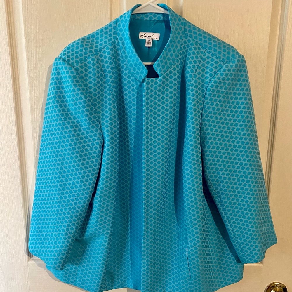 Beautiful womans teal suit jacket size 18